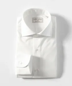 Рубашка с широким воротником из ткани AG Broadcloth, не требующая особого ухода, обладает антибактериальными и дезодорирующими свойствами United Arrows, цвет White