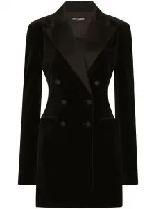 Бархатный блейзер Turlington DOLCE & GABBANA, черный