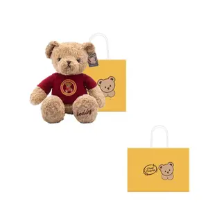 Кожаная плюшевая кукла байкер медведь высота 40см/60см BOWEN BEAR