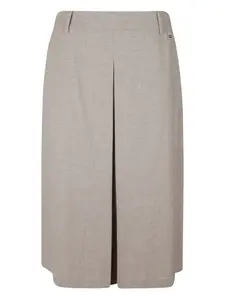 Плиссированная юбка миди Herno, бежевый