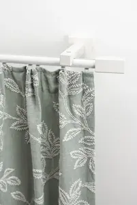 Карниз для штор GARESA "Cubus, внутренний карниз кубовидной формы", 1 направляющая, желаемая длина, комплект внутренних карнизов, выдвижной, дерево-алюминий 470 см, белый