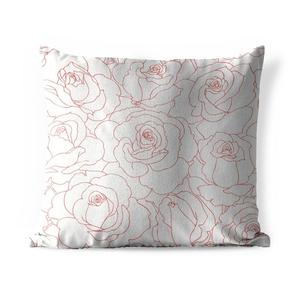Подушка MuchoWow для улицы — Цветочный узор с изображением розовых роз — 60x60 см — Устойчивость к атмосферным воздействиям — Подушки для отдыха — Чехлы для подушек — Декоративные чехлы для подушек — Декоративные чехлы для подушек, мультиколор