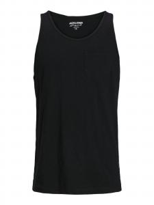 JACK & JONES Футболка 'JORTAMPA SLUB' в черном цвете