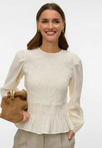 Блуза Vero Moda KASI, Birch/White