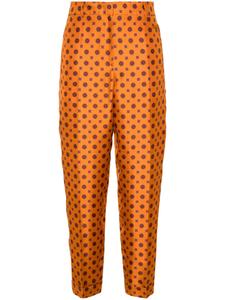 Alberto Biani зауженные брюки с геометричным принтом, оранжевый
