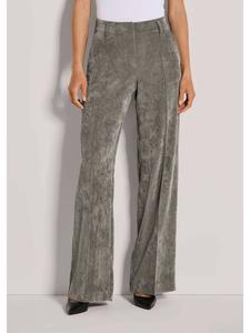 MADELEINE Вельветовые брюки с широкими штанинами и отглаженными складками, графитового цвета