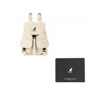 KANGOL Тканевый рюкзак для поездок на работу повседневный спортивный унисекс большого размера ледниково-голубой/персиково-розовый/черный/хаки/защитно-зеленый, Ivory White