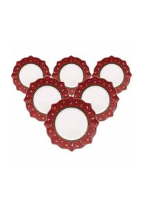 Набор тарелок Villeroy & Boch Toy's delight, 6 предметов, 28,4 см, красно-белый