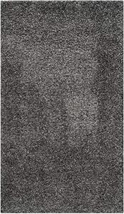 Ковер SAFAVIEH, 69 x 153 см, California Shag Collection, Dark Grey, без ворса и простой в уходе, толщиной 5 см, идеален для помещений с высокой проходимостью: прихожая, гостиная, спальня (SG151-8484)