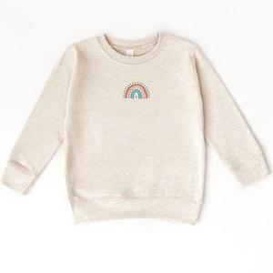 Толстовка для малышей с вышивкой в виде радужного сердца The Juniper Shop, Natural