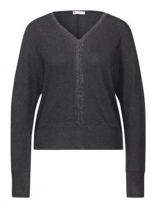 Лонгслив Street One Langarmshirt, цвет anthracite melange