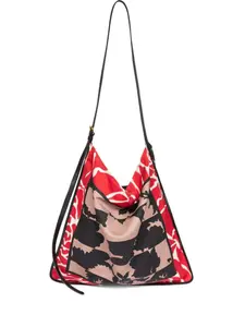 Большая сумка на плечо с графичным принтом Dries Van Noten, красный