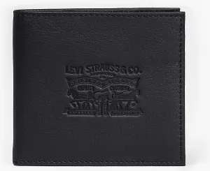 Кошелек Levi's "VINTAGE TWO HORSE BIFOLD COIN WALLET", мужской кошелек из натуральной кожи, черный