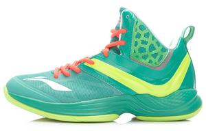 Баскетбольные кроссовки Super Light 12 унисекс средней высоты, зеленые/желтые Lining