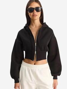 Bianco Lucci Худи на молнии в черном цвете