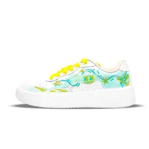 LINING Износостойкие и легкие низкие кроссовки для скейтбординга Pontoon Boats унисекс белого/зеленого/желтого цвета