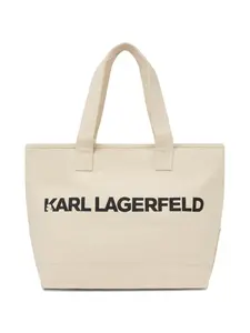 Большая сумка-тоут K/Essential с логотипом Karl Lagerfeld, бежевый