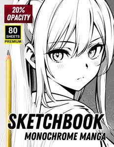 Sketchbook: Monochrome Manga - Trace & Master Clean Linework with 20% Opacity Art (Independently published)
