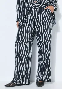 Широкие брюки с зебровым принтом Studio Untold, Black