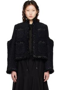 Твидовый пиджак Sacai, черный