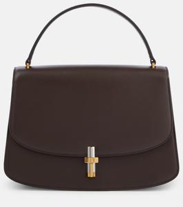 Сумка-тоут Sofia 11.75 из кожи The Row, Dark Chocolate