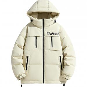 Пуховик Unisex Hooded Thickened Cargo VanCamel, экрю