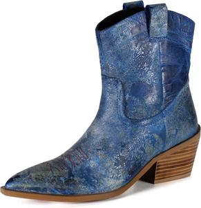 Женские повседневные ботильоны Diba True Rave Lion Western с заостренным носком, средней высоты каблук 2-3, коричневые