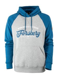 Толстовка FORSBERG Tonigson Hoodie zweifarbig mit Retrologo, серый