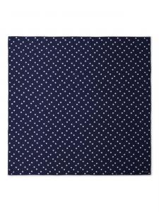 Шелковый твиловый шарф с принтом Prada, синий