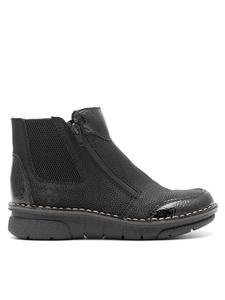 Ботинки женские Rieker на молнии и плоской подошве, черный
