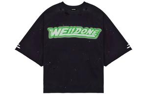 Винтажная постиранная футболка WE11DONE, черный