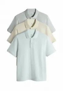 Комплект из 3 поло-рубашек стандартного кроя The Set, Blue Yellow