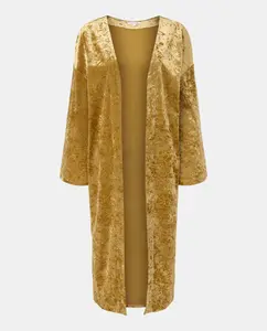 Женский бархатный кафтан Southern Cotton, горчичный