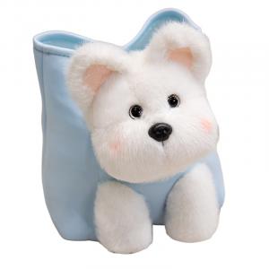 JBBCN Коллекционная плюшевая игрушка Hiding Kitten West Highland Golden Schnauzer, высота 18 см