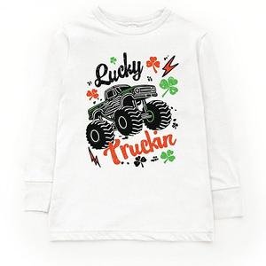 Футболка Lucky truckin clover с длинным рукавом The Juniper Shop, White