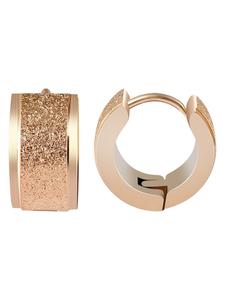 Adeliás Женские серьги - серьги-кольца на шарнирах из нержавеющей стали с золотым покрытием
