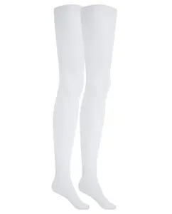 Комплект из 2 однотонных хлопковых колготок Punto Blanco, белый