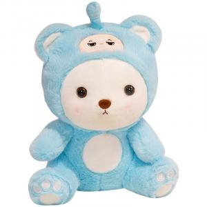 Медведь трансформер, милые плюшевые куклы медведи трансформеры высотой 30см/40см/50см Mocha duck, синий