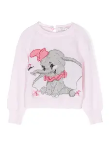 Джемпер вязки интарсия Monnalisa, розовый