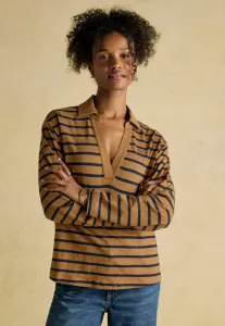 Рубашка прямого кроя с воротником и длинными рукавами. Joules, Tan Navy