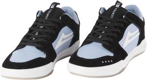 Мужские скейтерские кроссовки Lakai Telford Low - классические низкие кеды, черный/голубой/светло-голубой