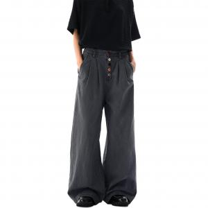 Повседневные брюки Unisex Moderate Wide Leg NEVER RULE, серый