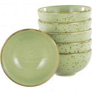 Дип-блюдце NATURE COLLECTION 6 шт. из каменной керамики, Ø 11,5 см Creatable, зеленый