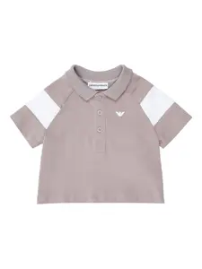 Рубашка поло в стиле колор-блок Emporio Armani Kids, нейтральный
