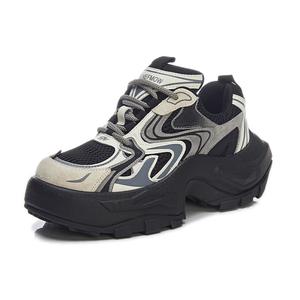 Амортизация, нескользящая, устойчивая к истиранию, дышащая, поддержка стопы, низкие массивные кроссовки women's VAEL, бежевый