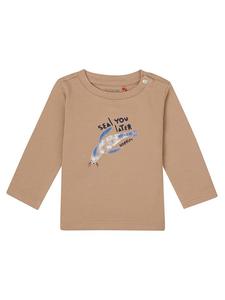 Noppies Футболка с длинными рукавами «Grinestar» светло-коричневого цвета