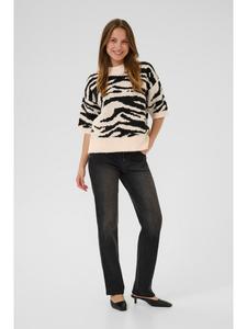 Kaffe Вязаный свитер свободного кроя KAsandra, цвет Turtledove/Black Animal