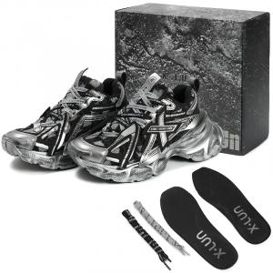 Износостойкие утолщенные кроссовки low top на платформе унисекс X·LUN, черный