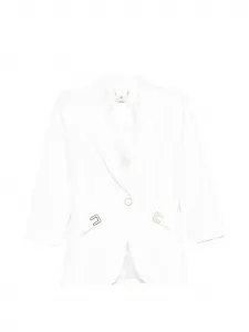 Кардиган-пиджак на пуговицах Elisabetta Franchi, белый