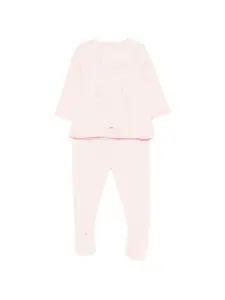 Вязаный комплект с брючками и ажурной отделкой Paz Rodriguez, розовый